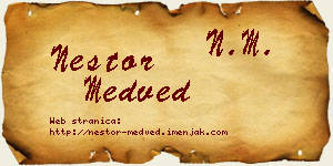 Nestor Medved vizit kartica
